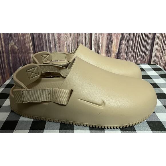 Nike Calm Mule Slide NA Light Brown Hemp Men's Size 11 Womens Size 12 - Picture 1 of 5